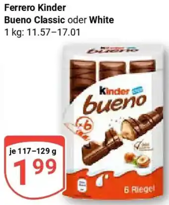 Globus Ferrero Kinder Bueno Classic oder White Angebot