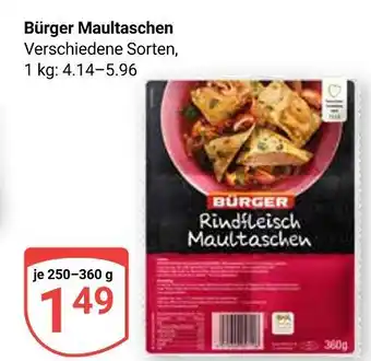 Globus Bürger rindfleisch maultaschen Angebot