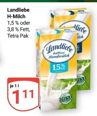 Globus Landliebe h-milch 1,5 % fett Angebot
