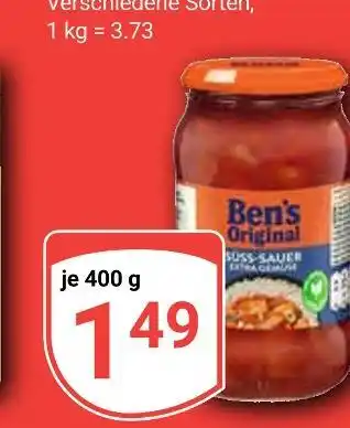 Globus Ben's original süß-sauer extra gemüse Angebot