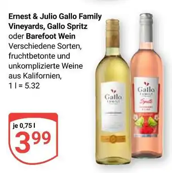 Globus Ernest & julio gallo family vineyards gallo spritz Angebot
