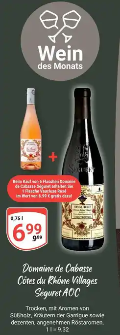 Globus Domaine de cabasse côtes du rhône villages séguret aoc Angebot