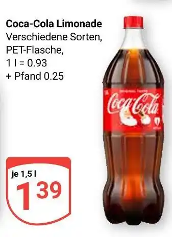 Globus Coca-cola limonade Angebot