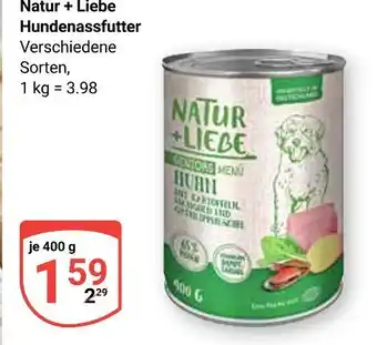 Globus Natur + liebe hundnassfutter Angebot