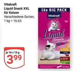 Globus Vitakraft liquid snack xxl für katzen Angebot
