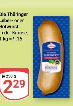 Globus Die thüringer leberwurst Angebot