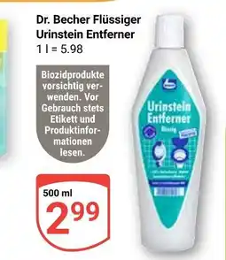Globus Dr. becher flüssiger urinstein entferner Angebot