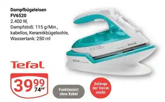 Globus Tefal dampfbügeleisen fv6520 Angebot