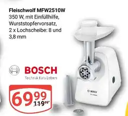 Globus Bosch fleischwolf mfw2510w Angebot