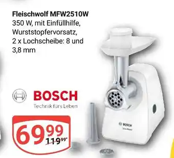 Globus Bosch fleischwolf mfw2510w Angebot