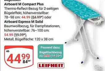 Globus Leifheit airboard m compact plus Angebot