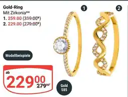 Globus Gold-ring mit zirkonia Angebot