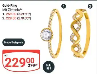 Globus Gold-ring mit zirkonia Angebot