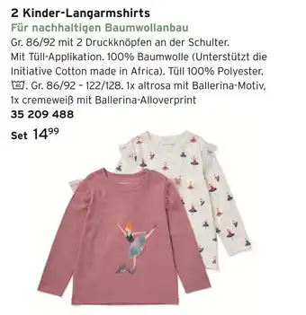 Tchibo 2 kinder-langarmshirts Angebot
