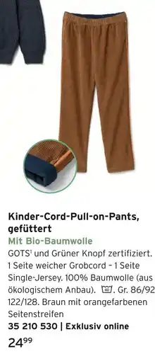Tchibo Kinder-cord-pull-on-pants, gefüttert Angebot