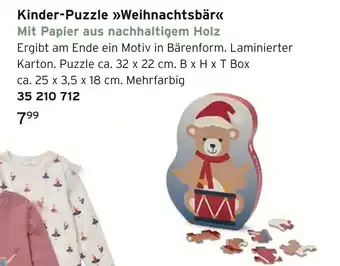 Tchibo Kinder-puzzle weihnachtsbär Angebot