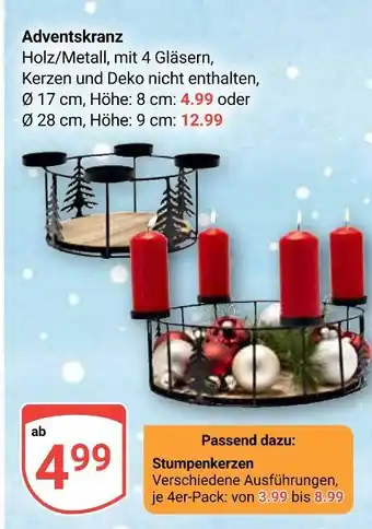 Globus Adventskranz Angebot
