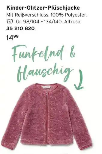 Tchibo Kinder-glitzer-plüschjacke Angebot