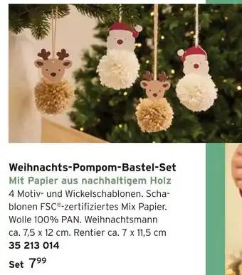 Tchibo Weihnachts-pompom-bastel-set Angebot