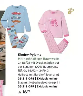Tchibo Kinder-pyjama Angebot