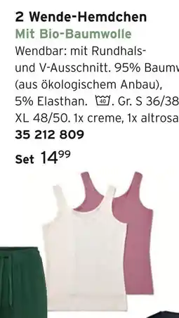 Tchibo 2 wende-hemdchen mit bio-baumwolle Angebot