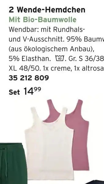 Tchibo 2 wende-hemdchen mit bio-baumwolle Angebot