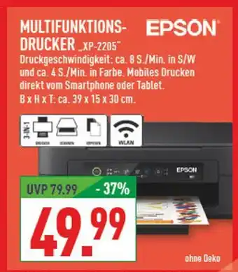Marktkauf Epson multifunktionsdrucker xp-2205 Angebot
