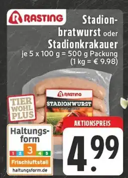 E-Center Rasting stadionbratwurst Angebot
