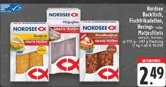 E-Center Nordsee backfisch, matjesfilets oder brezelbackfisch Angebot