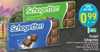 E-Center Trumpf schogetten edel-alpenvollmilch Angebot