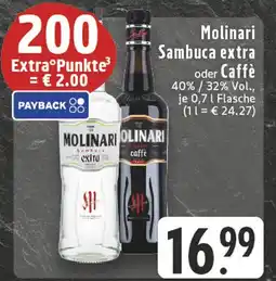 E-Center Molinari sambuca extra oder caffè Angebot