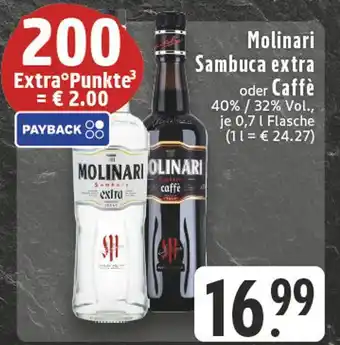 E-Center Molinari sambuca extra oder caffè Angebot
