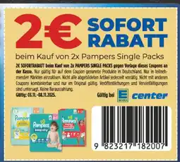 E-Center Pampers 2€ Angebot