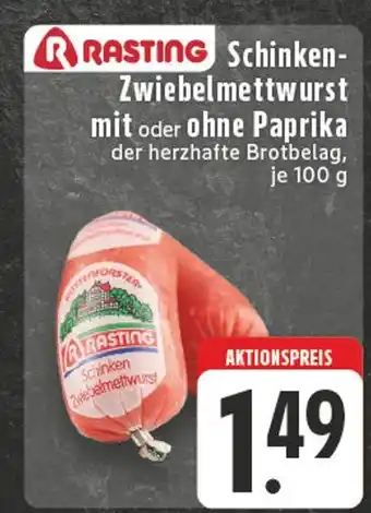 Edeka Rasting schinken-zwiebelmettwurst mit paprika Angebot
