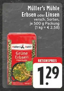 Edeka Müller’s mühle grüne erbsen Angebot