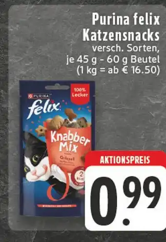 Edeka Purina felix knabber mix Angebot