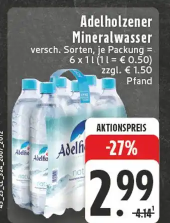 Edeka Adelholzener mineralwasser Angebot