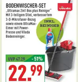 Marktkauf Vileda bodenwischer-set ultramax 2in1 box plus reiniger Angebot
