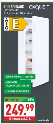 Marktkauf Exquisit ks320-v-040e kühlschrank Angebot