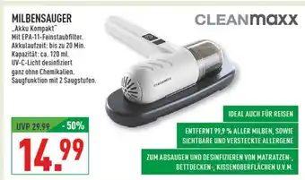 Marktkauf Cleanmaxx milbensauger akku kompakt Angebot