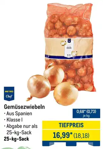 METRO METRO Chef Gemüsezwiebeln Angebot