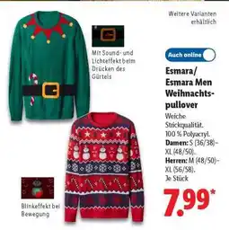 Lidl Esmara/ Esmara Men Weihnachtspullover Angebot
