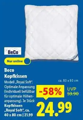 Lidl Beco Kopfkissen Angebot