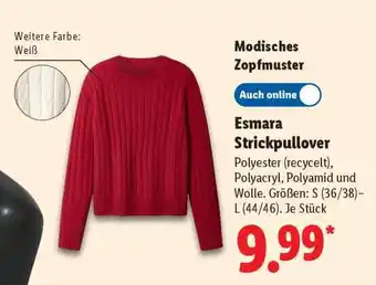 Lidl Esmara Strickpullover Angebot