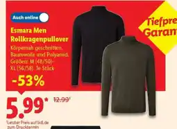 Lidl Esmara Men Rollkragenpullover Angebot
