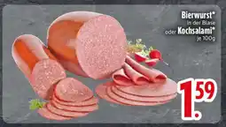 Edeka Bierwurst oder Kochsalami Angebot
