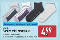 Aldi Nord Socken mit Lammwolle Angebot
