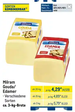 METRO Milram Gouda/ Edamer Angebot