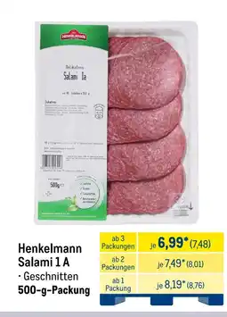 METRO Henkelmann Salami 1 A Angebot