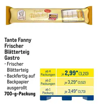 METRO Tante Fanny Frischer Blätterteig Gastro Angebot
